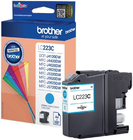 Inktcartridge Brother LC-223C blauw 1 Stuk
