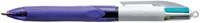 Balpen Bic 4kleuren grip fashion M paars 1 Stuk