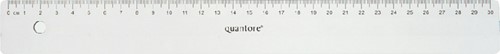 Liniaal Quantore 30cm kunststof transparant 1 Stuk