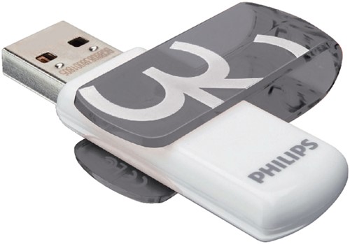 USB stick 2.0 Philips Vivid USB-A 32GB grijs 1 Stuk