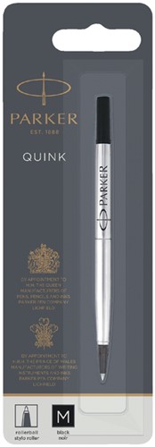 Rollerpenvulling Parker Quink M blister zwart 1 Stuk
