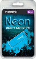 USB stick 2.0 Integral 32GB neon blauw 1 Stuk
