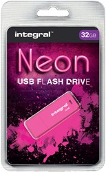 USB stick 2.0 Integral Neon USB-A 32GB roze 1 Stuk