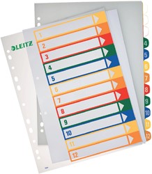 TABBLAD LEITZ WOW INDEX PRINTBAAR PP A4+ 1-12 1 Set