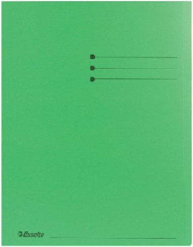 Vouwmap Esselte A4 overslag manilla 180gr groen 1 Stuk
