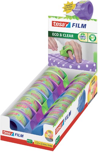 Plakbandhouder tesafilm Mini eco Clear 10m x 19mm 1 Stuk