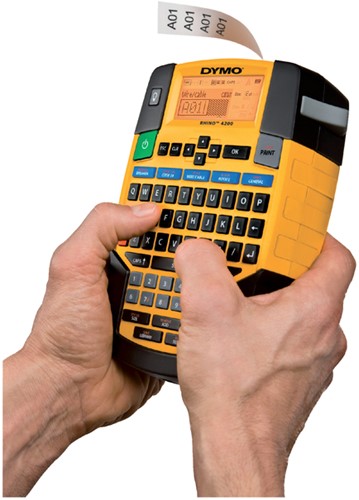 Labelprinter Dymo Rhino 4200 qwerty 19mm geel 1 Stuk-2
