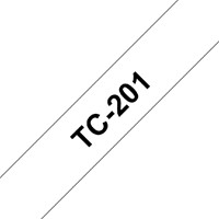 Labeltape Brother Ptouch TC201 12mm wit 1 Stuk-2