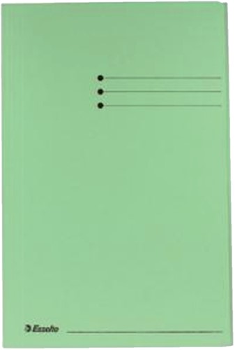 Dossiermap Esselte folio 3klep manilla 275gr groen 1 Stuk