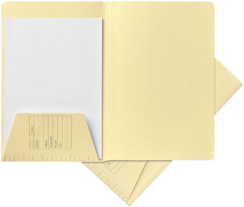 Dossiermap Quantore A4 1 klep 160gr lichtgeel 1 Stuk