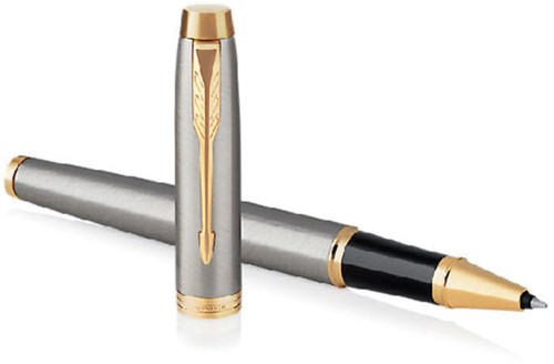 Rollerpen Parker IM GT F geborsteld metaal 1 Stuk-3