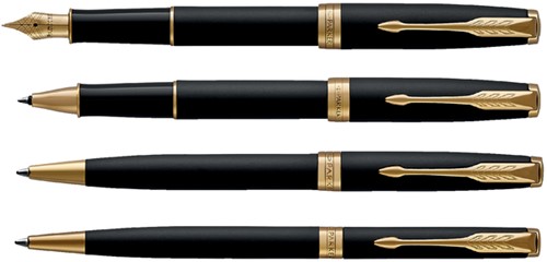 Rollerpen Parker Sonnet GT F mat zw 1 Stuk-1
