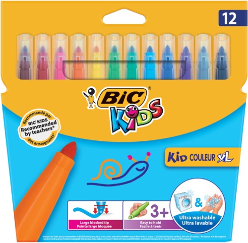 Kleurstift BicKids couleur XL assorti 12 Stuk
