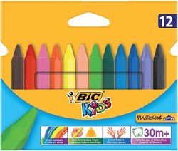 Kleurkrijt BicKids 857  Plastidecor assorti 12 Stuk