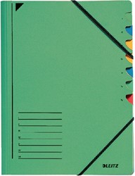 Sorteermap Leitz 3907 7vaks groen 1 Stuk