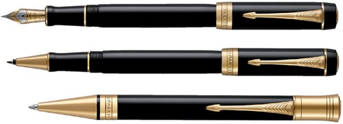 Vulpen Parker Duofold Classic 18k GT F zwart 1 Stuk-2