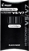 Inktpatroon PILOT Begreen Hi-Tecpoint V5/V7 zwart 3 Stuk