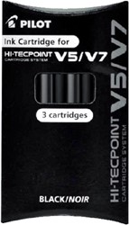 Inktpatroon PILOT Begreen Hi-Tecpoint V5/V7 zwart 3 Stuk