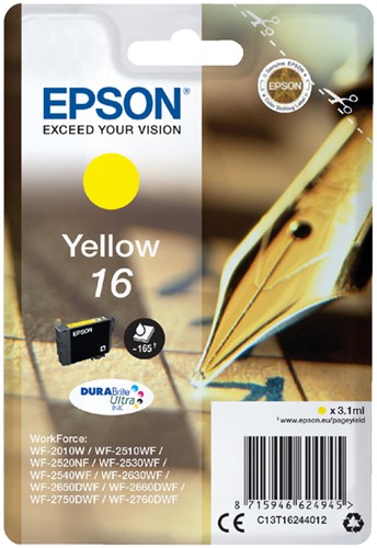 Inktcartridge Epson 16 T1624 geel 1 Stuk