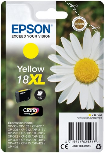 Inktcartridge Epson 18XL T1814 geel 1 Stuk