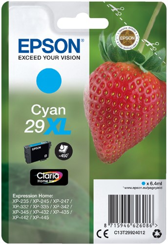 Inktcartridge Epson 29XL T2992 blauw 1 Stuk