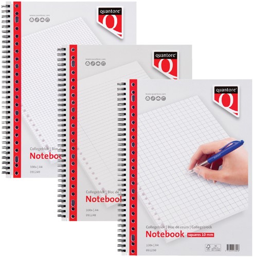 Collegeblok Quantore A4 lijn 23-gaats 4tabs 100vel 1 Stuk-2