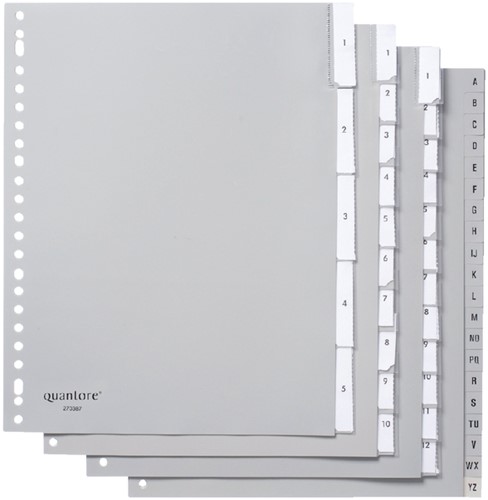 Tabblad Quantore A4 23r pp 1-31 extra breed grijs 1 Set-2