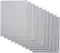 Tabblad Quantore 4rings pp 1-10 grijs 1 Set-2