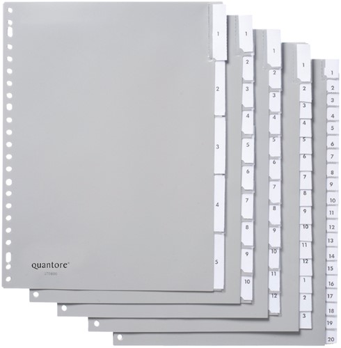 Tabblad Quantore 23rings pp 12delig+venster grijs 1 Set-2