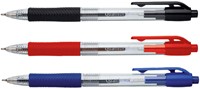 Balpen Quantore rubberen grip drukknop blauw 1 Stuk-3