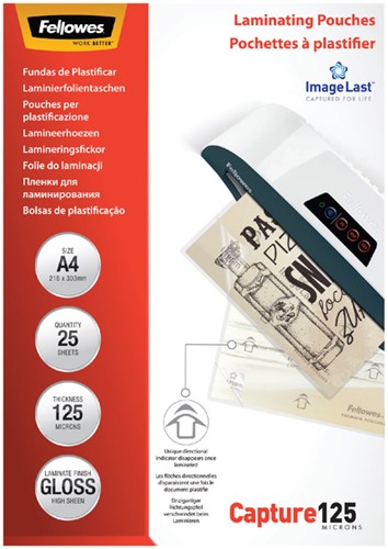 Lamineerhoes Fellowes A4 2x125micron 25 Stuk