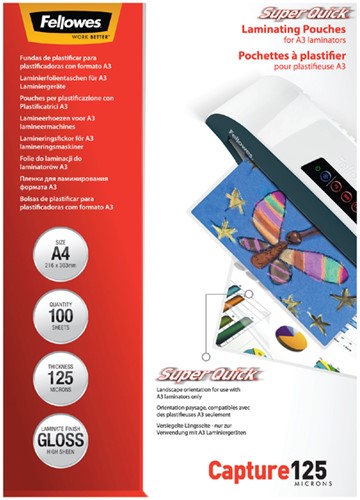 Lamineerhoes Fellowes Superquick A4 2x125micron 100 Stuk-3