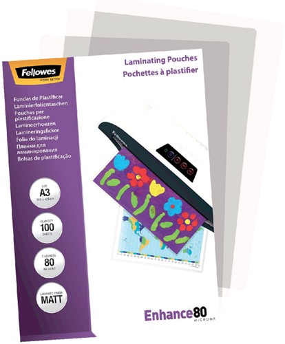 Lamineerhoes Fellowes A3 2x80micron mat 100 Stuk-2