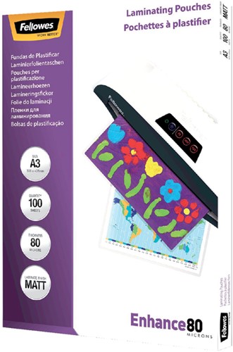 Lamineerhoes Fellowes A3 2x80micron mat 100 Stuk