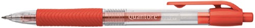 Gelschrijver Quantore grip drukknop 0.7mm rood 1 Stuk