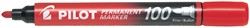Viltstift PILOT SCA-100 rond F rood 1 Stuk