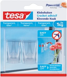 Klevende haak tesa 1kg transparant 2 Stuk