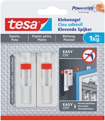 Klevende spijker tesa behang pleister 1kg verstelb 2 Stuk