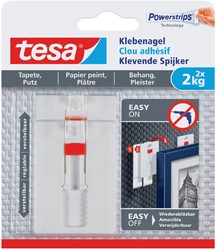 Klevende spijker tesa behang pleister 2kg verstelb 2 Stuk