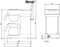 Koffiezetapparaat Bravilor Novo incl glazen kan 1 Stuk-2
