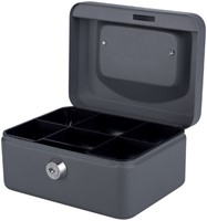 Geldkist Quantore 150x115x80mm grijs 1 Stuk