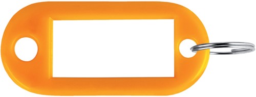 Sleutellabel Pavo kunststof oranje 100 stuks 100 Stuk