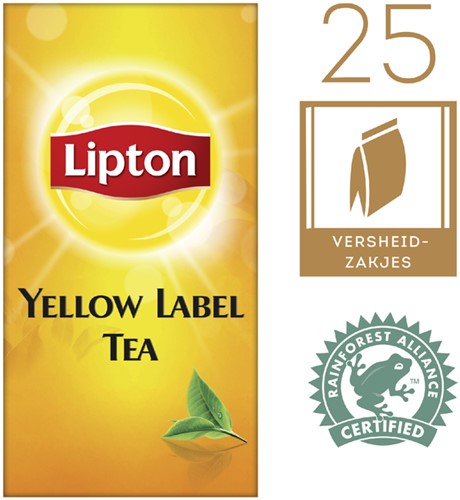 Thee Lipton yellow label 25x1.5gr 25 Stuk