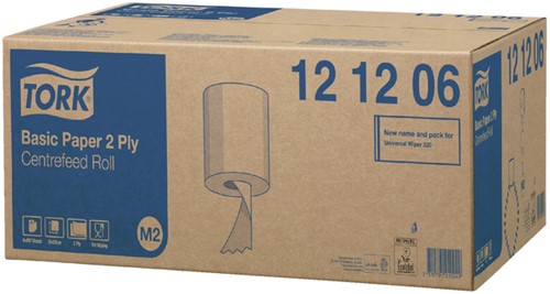 Poetspapier Tork M2 Universal 2laags 160m wit 6 Rol-4