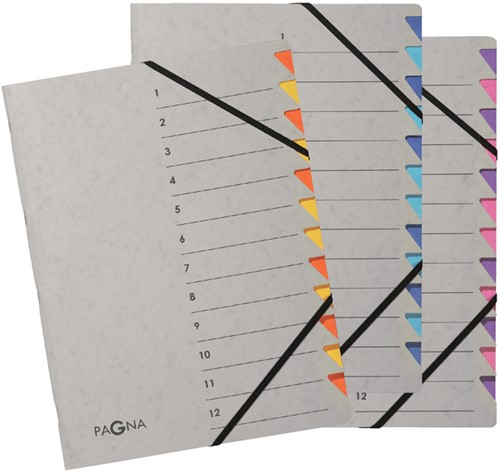 Sorteermap Pagna Easy A4 12 tabs oranje/geel 1 Stuk-2