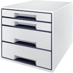 Ladenblok Leitz WOW CUBE A4 maxi 4 laden wit/grijs 1 Stuk