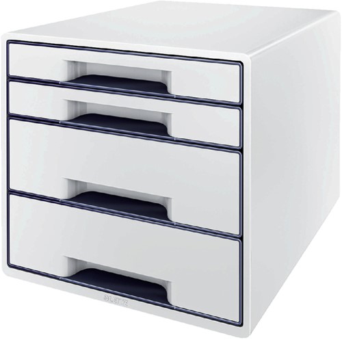 Ladenblok Leitz WOW CUBE A4 maxi 4 laden wit/grijs 1 Stuk