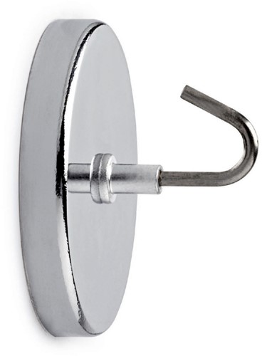 Magneet met haak MAUL Ø52mm trekkracht 9kg chroom 1 Stuk