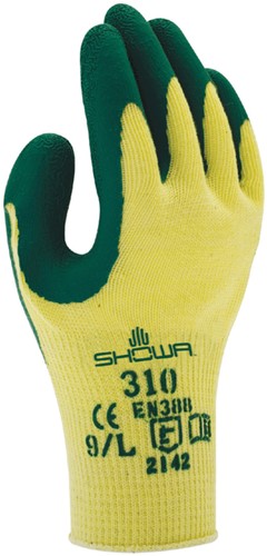 Griphandschoen Showa 310 latex S groen 1 Paar