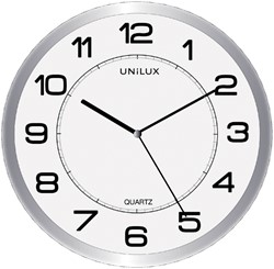Wandklok Unilux Attraction dia 22cm lichtgrijs/wit 1 Stuk